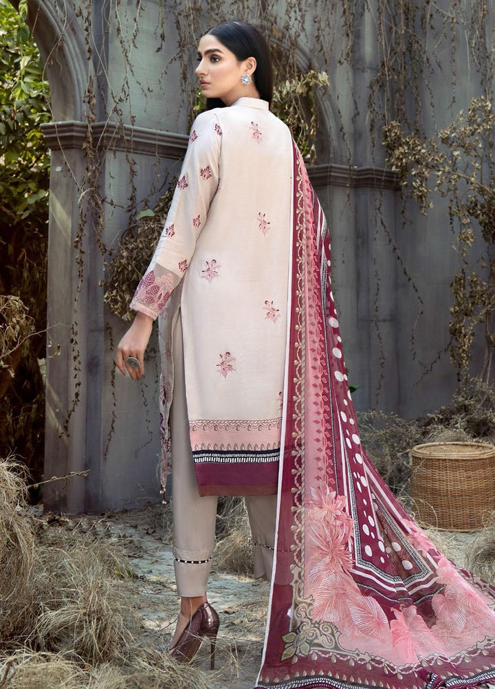 IZA-NUR by Resham Ghar Embroidered Dull Silk Suits Unstitched 3 Piece RG21IZN RGDS-01 - Festive Collection