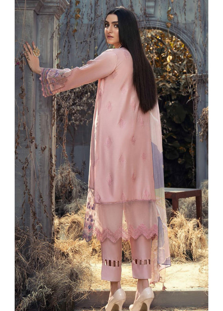 IZA-NUR by Resham Ghar Embroidered Dull Silk Suits Unstitched 3 Piece RG21IZN RGDS-02 - Festive Collection