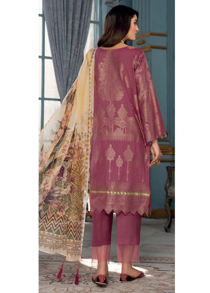 IZA-NUR by Resham Ghar Embroidered Jacquard Lawn Suits Unstitched 3 Piece RG22ZLE INLE-03 - Luxury Collection