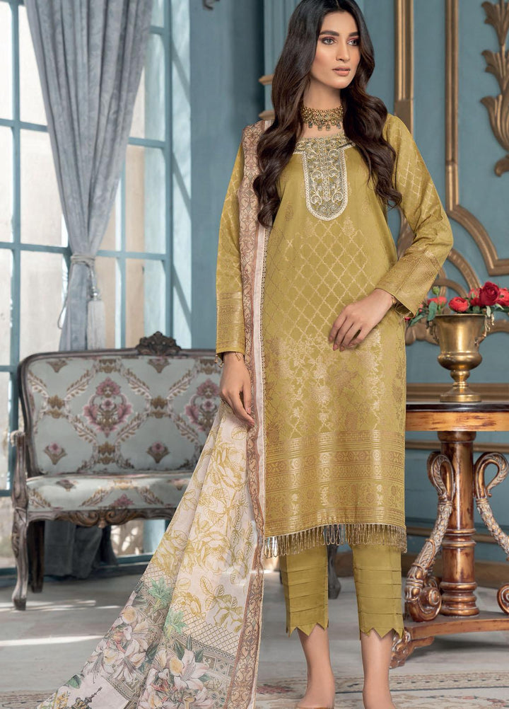 IZA-NUR by Resham Ghar Embroidered Jacquard Lawn Suits Unstitched 3 Piece RG22ZLE INLE-05 - Luxury Collection