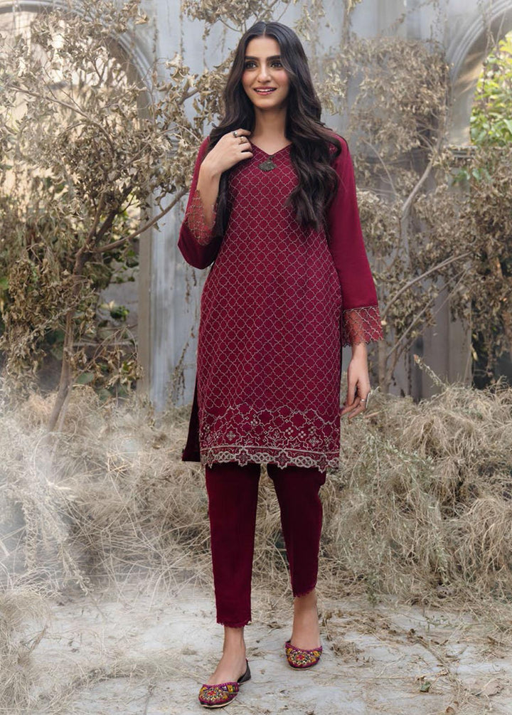 Resham Ghar Embroidered Khaddar Suits Unstitched 2 Piece RG21IR IN 02 - Winter Collection