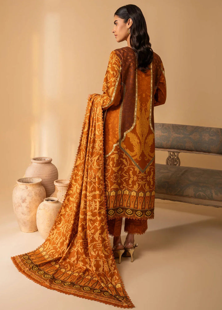 Izabel by Aabyaan Embroidered Linen Suit Unstitched 3 Piece AZ-04 Leilani - Winter Collection