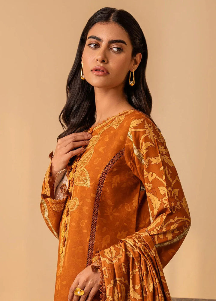 Izabel by Aabyaan Embroidered Linen Suit Unstitched 3 Piece AZ-04 Leilani - Winter Collection