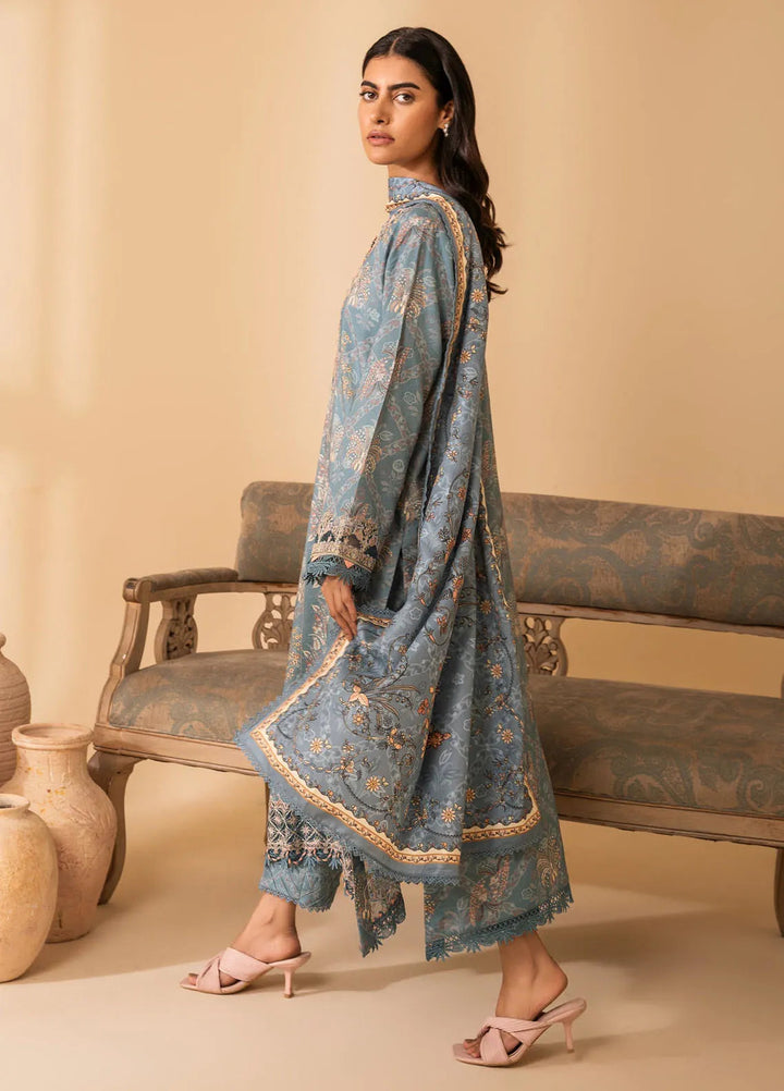 Izabel by Aabyaan Embroidered Linen Suit Unstitched 3 Piece AZ-05 Serena - Winter Collection