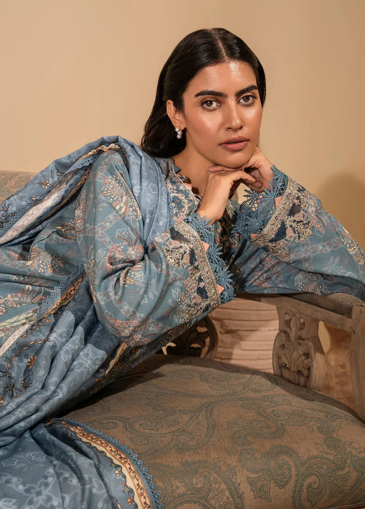Izabel by Aabyaan Embroidered Linen Suit Unstitched 3 Piece AZ-05 Serena - Winter Collection