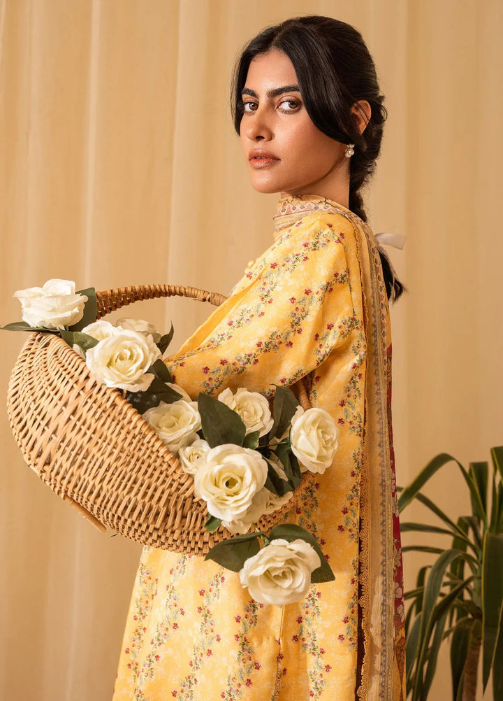 Izabel by Aabyaan Embroidered Linen Suit Unstitched 3 Piece AZ-07 Alara - Winter Collection