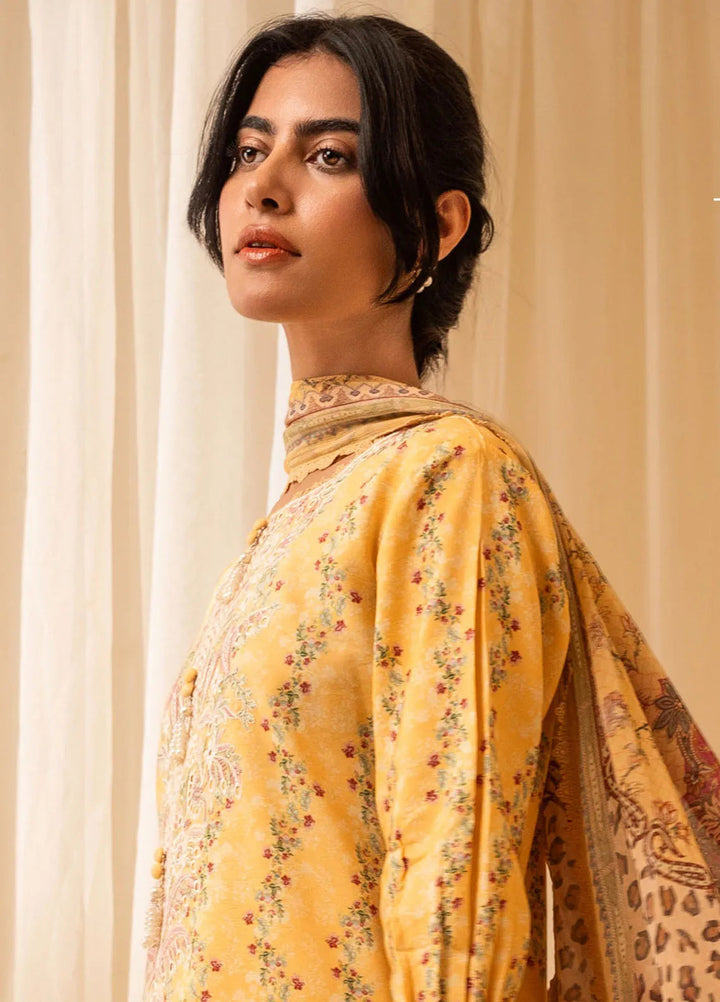 Izabel by Aabyaan Embroidered Linen Suit Unstitched 3 Piece AZ-07 Alara - Winter Collection