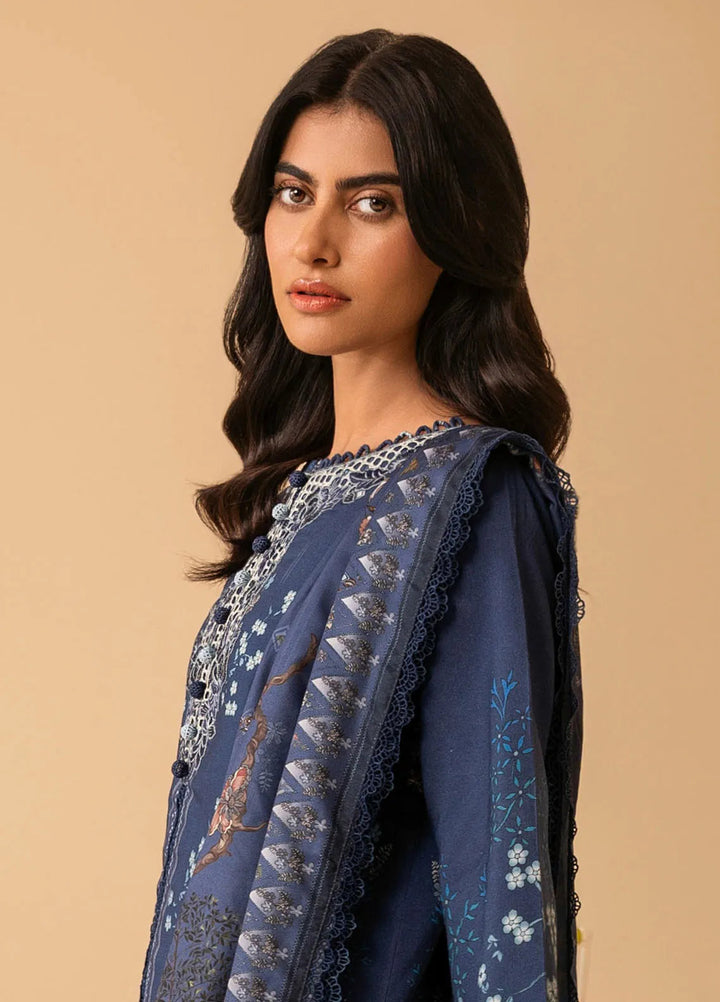 Izabel by Aabyaan Embroidered Linen Suit Unstitched 3 Piece AZ-08 Lyra - Winter Collection