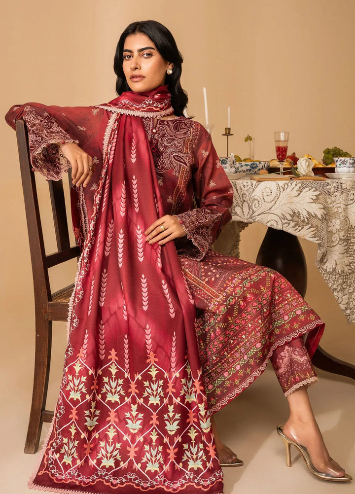Izabel by Aabyaan Embroidered Linen Suit Unstitched 3 Piece AZ-09 Tahlia - Winter Collection