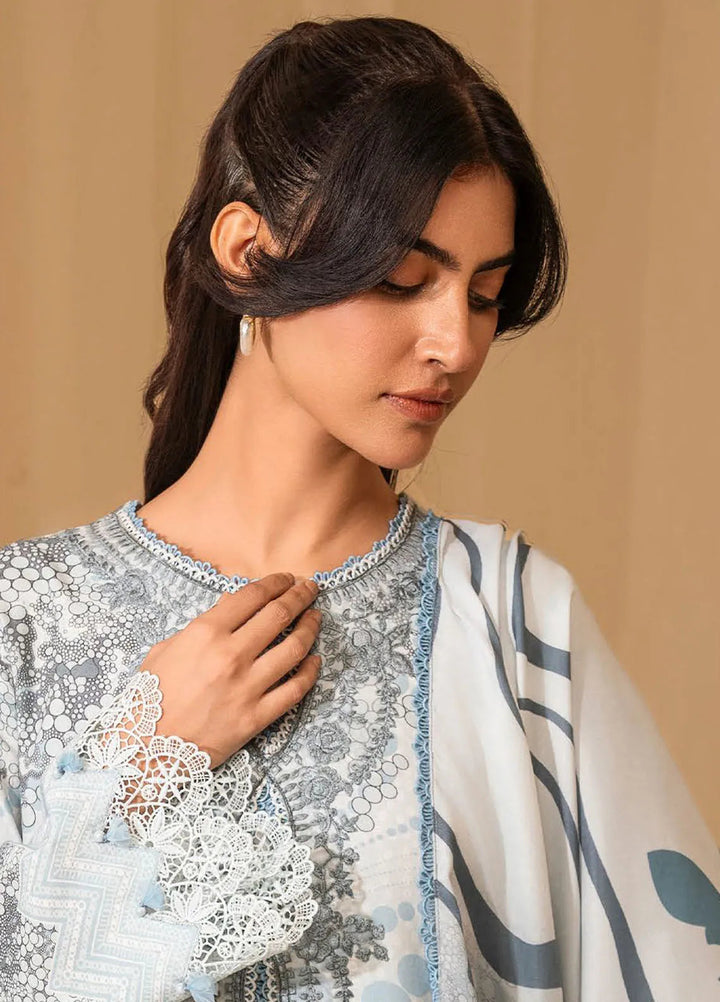 Izabel by Aabyaan Embroidered Linen Suit Unstitched 3 Piece AZ-10 Elina - Winter Collection