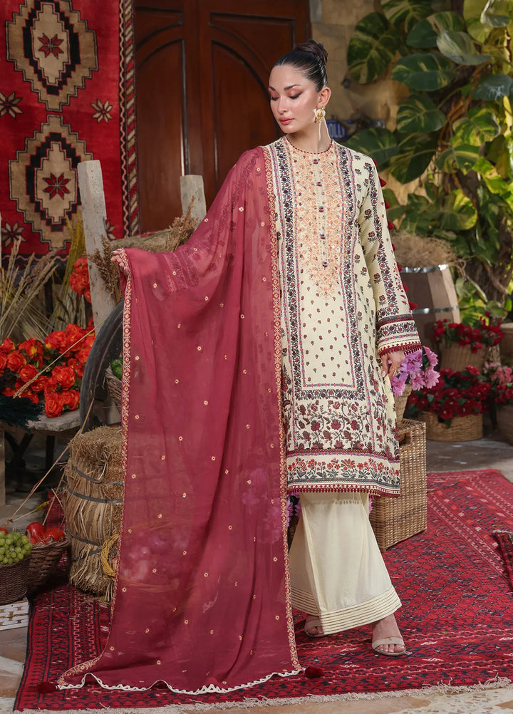 Izel by Salitex Embroidered Cambric Suits Unstitched 3 Piece SUNW6PE006UT - Fall Collection