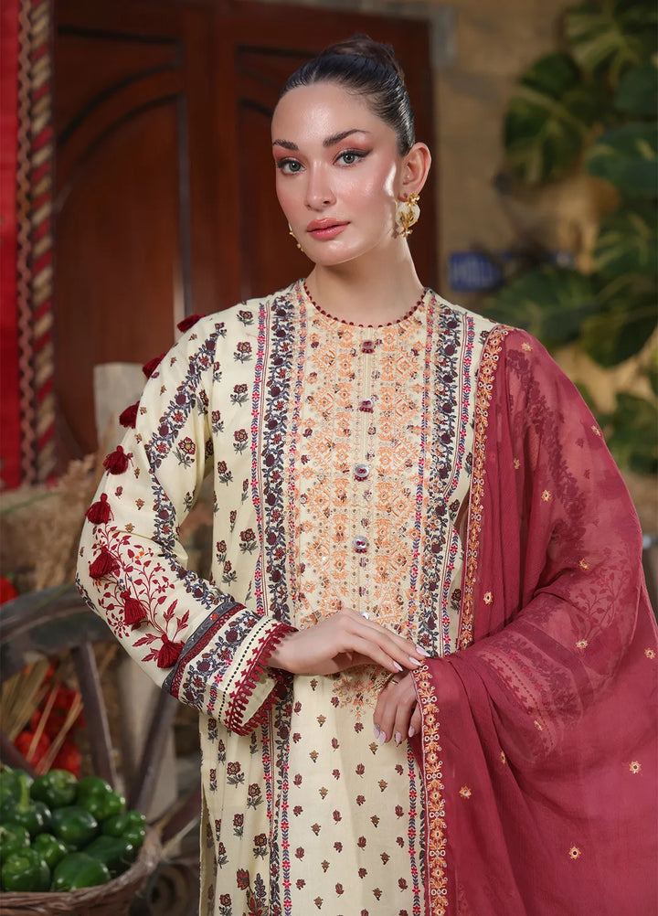 Izel by Salitex Embroidered Cambric Suits Unstitched 3 Piece SUNW6PE006UT - Fall Collection