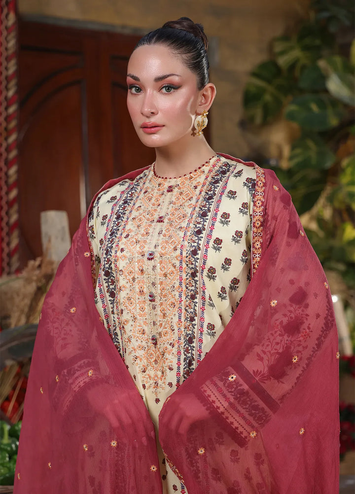 Izel by Salitex Embroidered Cambric Suits Unstitched 3 Piece SUNW6PE006UT - Fall Collection