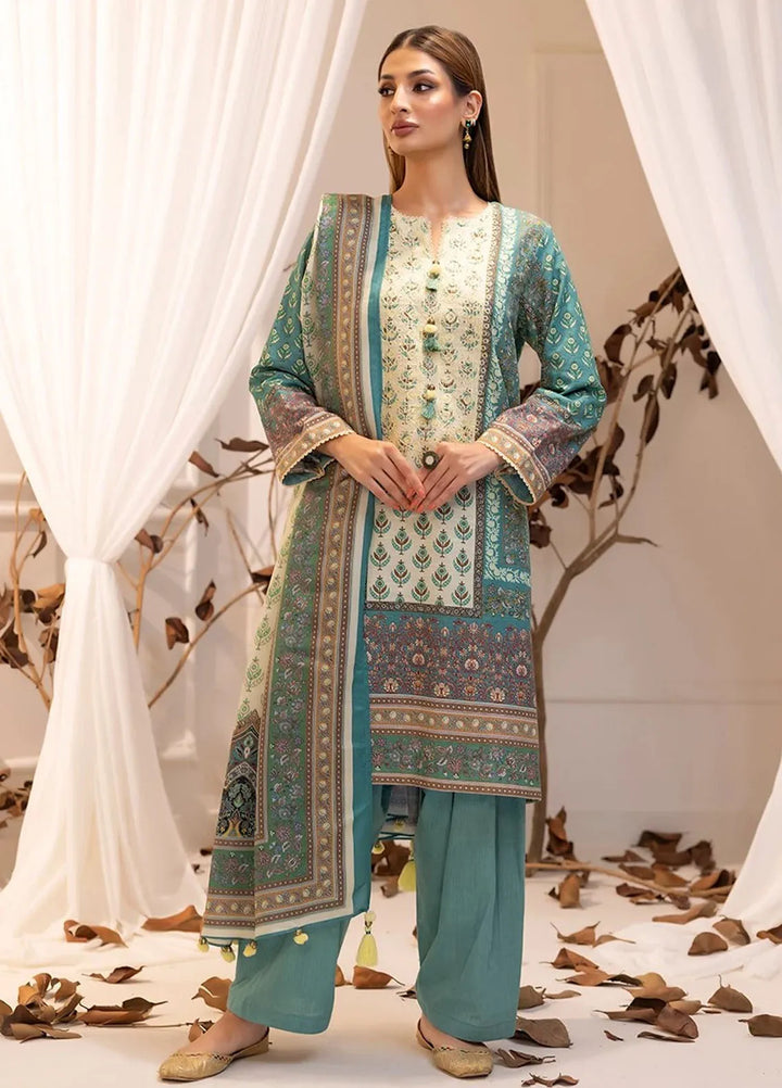 Izel by Salitex Embroidered Khaddar Suit Unstitched 3 Piece SUN24IZ SUNW6PE017UT - Winter Collection