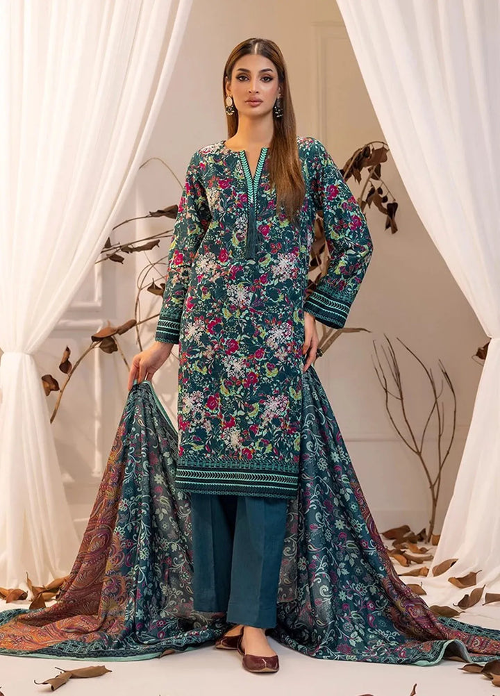 Izel by Salitex Embroidered Khaddar Suit Unstitched 3 Piece SUN24IZ SUNW6PE019UT - Winter Collection