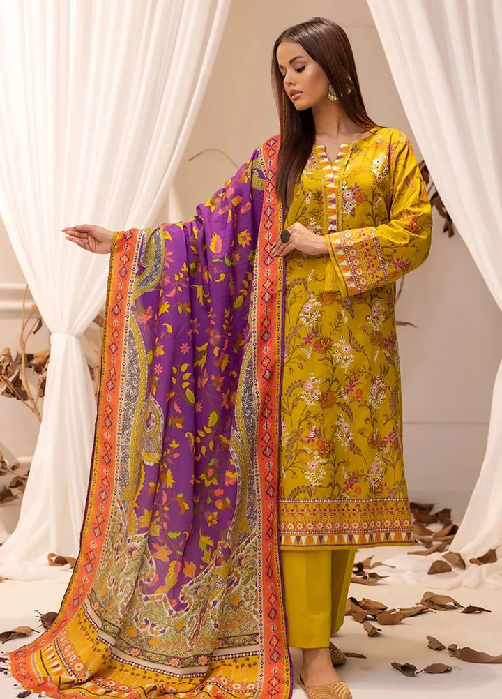 Izel by Salitex Embroidered Khaddar Suit Unstitched 3 Piece SUN24IZ SUNW6PE022UT - Winter Collection