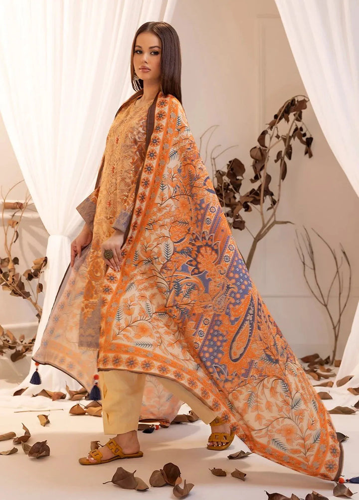 Izel by Salitex Embroidered Khaddar Suit Unstitched 3 Piece SUN24IZ SUNW6PE024UT - Winter Collection
