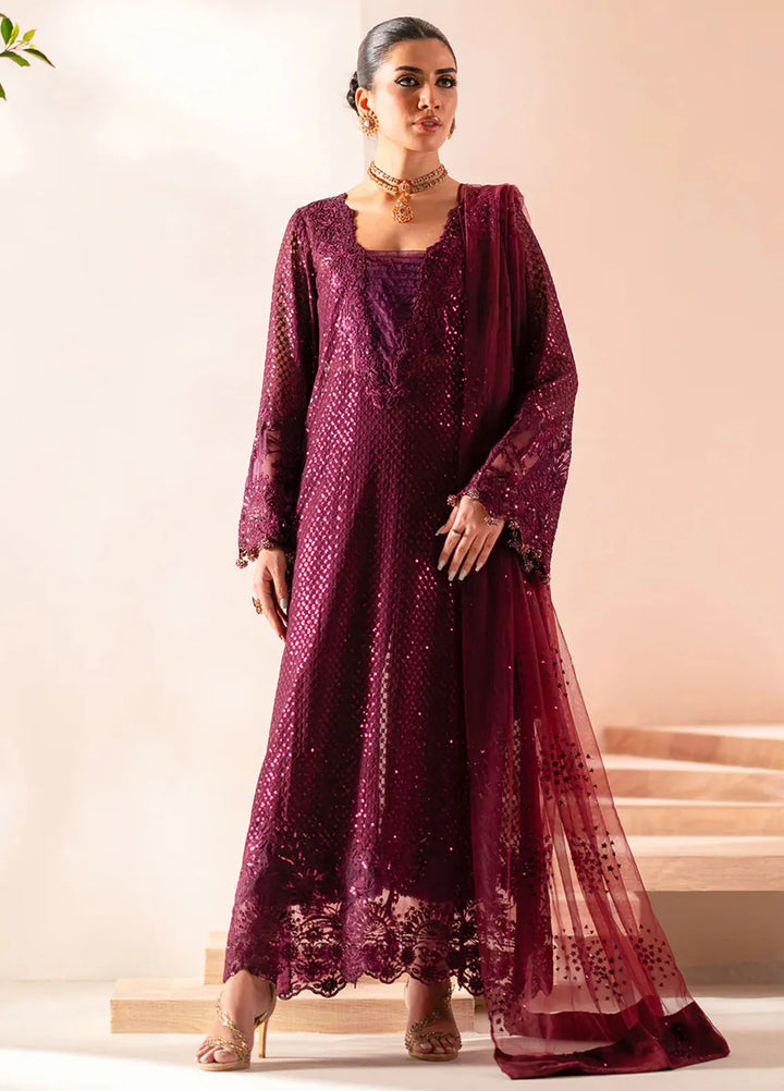 Izel Pret Embroidered Chiffon 3 Piece Suit SLC-015-Elma