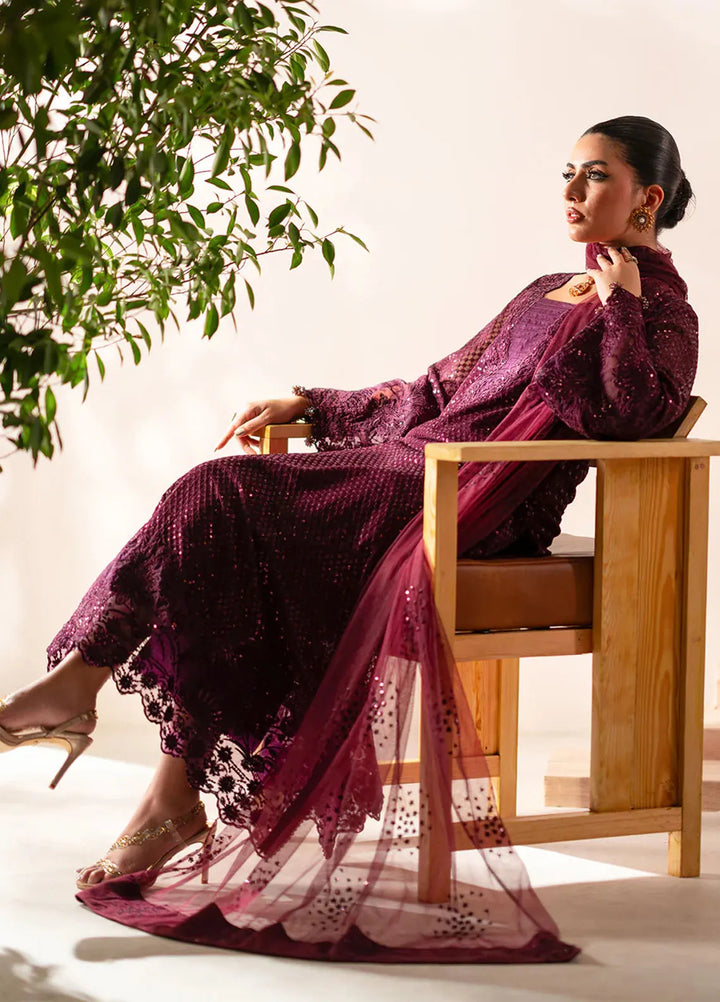 Izel Pret Embroidered Chiffon 3 Piece Suit SLC-015-Elma