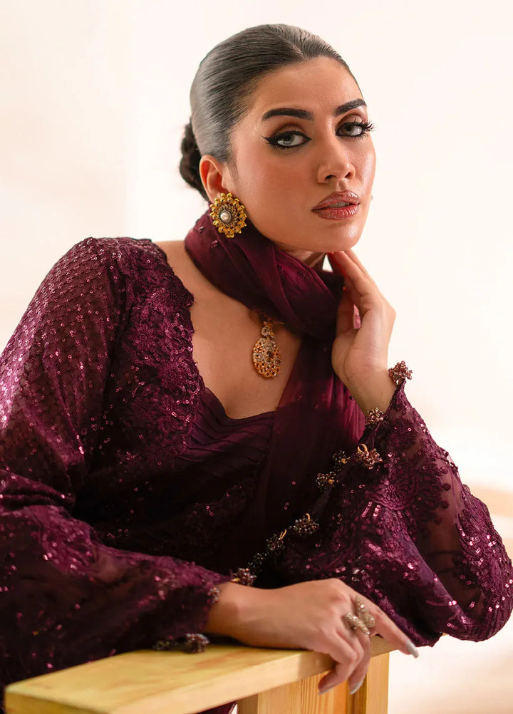 Izel Pret Embroidered Chiffon 3 Piece Suit SLC-015-Elma