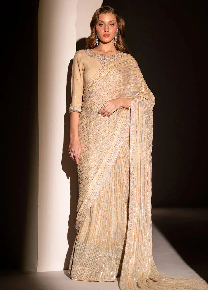 Izel Pret Embroidered Raw Silk Saree SLC-004-Luna