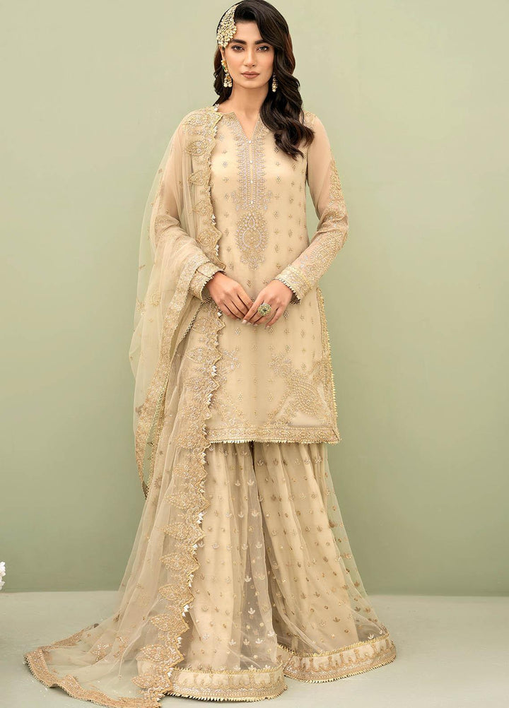 Iznik Embroidered Chiffon Suits Unstitched 3 Piece IZ23C CC 03 Hannah - luxury Collection