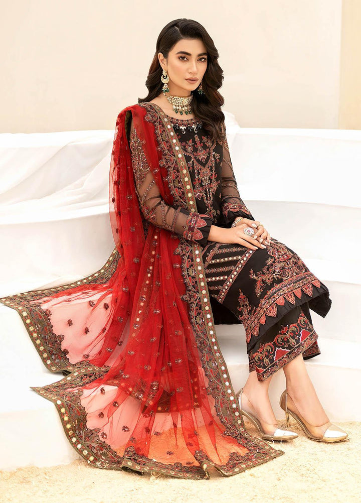 Iznik Embroidered Net Suits Unstitched 3 Piece IZ23C CC 08 Darina - luxury Collection