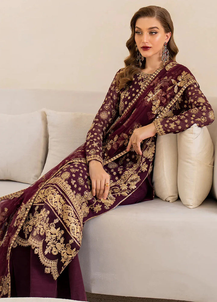 Iznik Embroidered Chiffon Suits Unstitched 3 Piece IZ24CC CC-42 - Luxury Collection