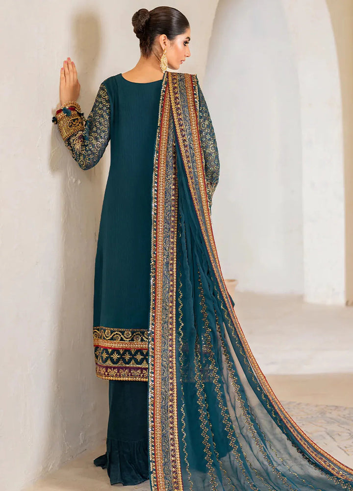 Iznik Embroidered Chiffon Suits Unstitched 3 Piece IZ24CC CC-46 - Luxury Collection