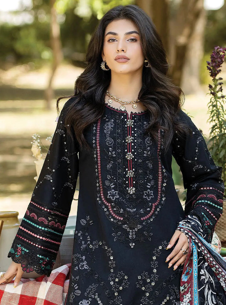 Jaan-E-Adaa By Imrozia Premium Embroidered Lawn Suit Unstitched 3 Piece IMP24J IPL-04 Nazakat - Summer Collection