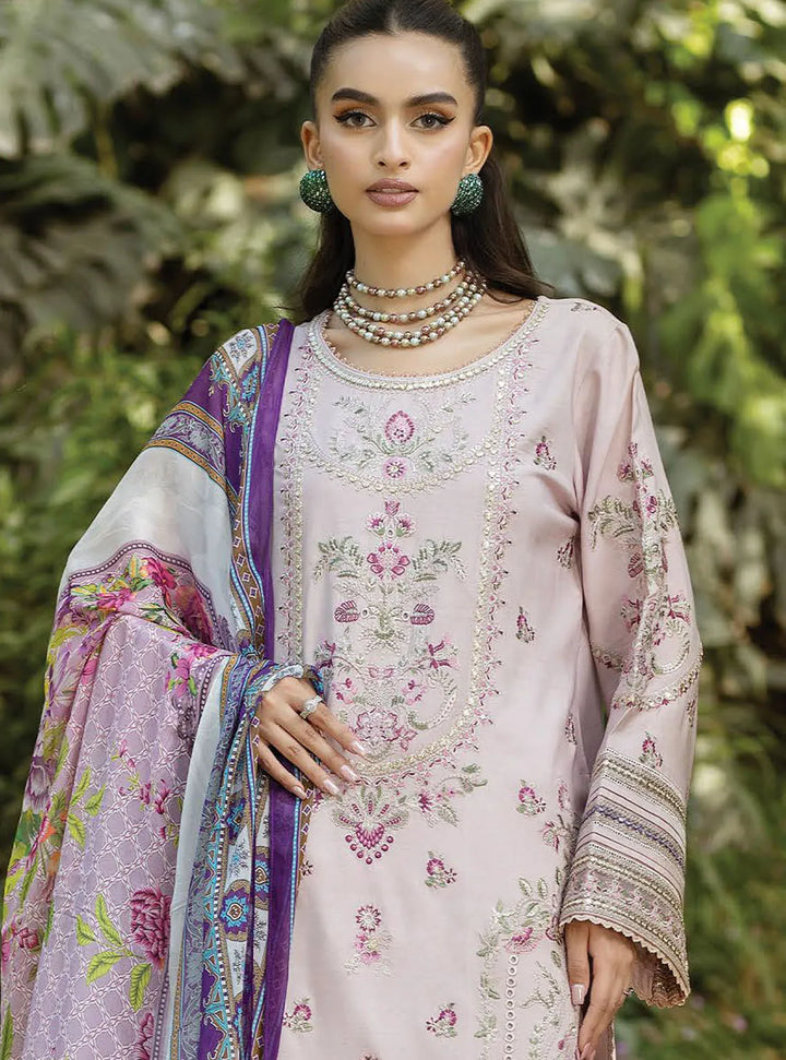 Jaan-E-Adaa By Imrozia Premium Embroidered Lawn Suit Unstitched 3 Piece IMP24J IPL-05 Afsana-e-Dil - Summer Collection