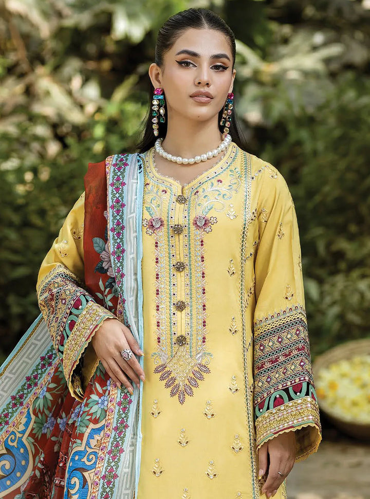 Jaan-E-Adaa By Imrozia Premium Embroidered Lawn Suit Unstitched 3 Piece IMP24J IPL-06 Tabassum - Summer Collection