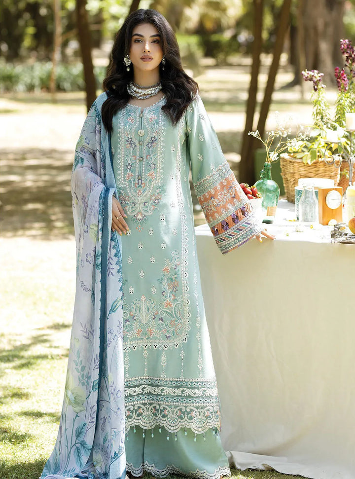 Jaan-E-Adaa By Imrozia Premium Embroidered Lawn Suit Unstitched 3 Piece IMP24J IPL-09 Gul - Summer Collection