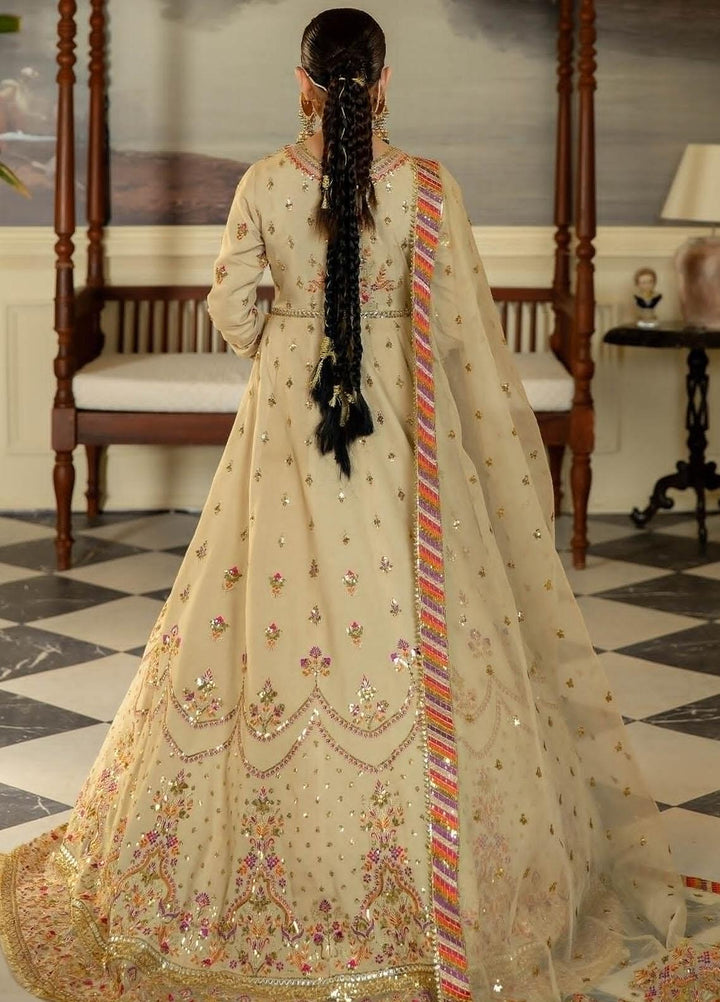 Jahaan Ara By Serene Premium Embroidered Raw Silk Suits Unstitched 3 Piece SP23JA SRS-05 Uns - Luxury Collection