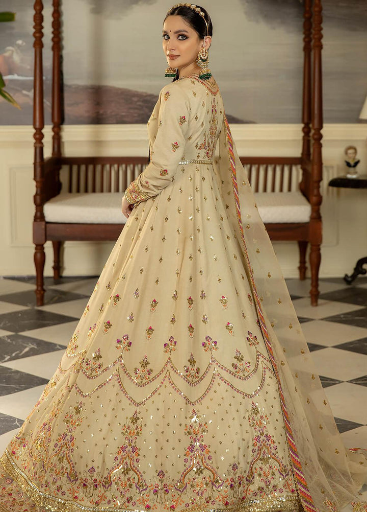 Jahaan Ara By Serene Premium Embroidered Raw Silk Suits Unstitched 3 Piece SP23JA SRS-05 Uns - Luxury Collection