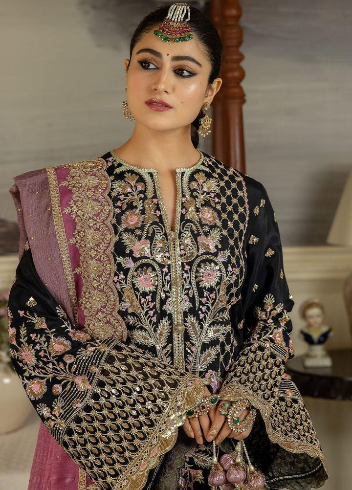 Jahaan Ara By Serene Premium Embroidered Raw Silk Suits Unstitched 3 Piece SP23JA SRS-08 Inaayat - Luxury Collection