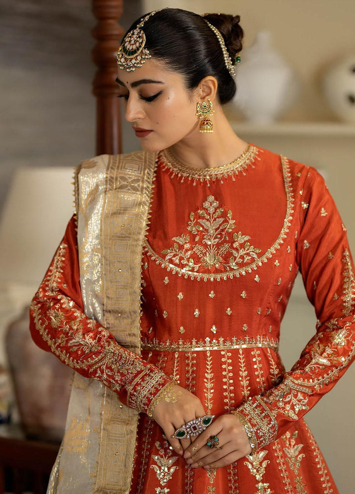 Jahaan Ara By Serene Premium Embroidered Raw Silk Suits Unstitched 3 Piece SP23JA SRS-10 Gauhar - Luxury Collection