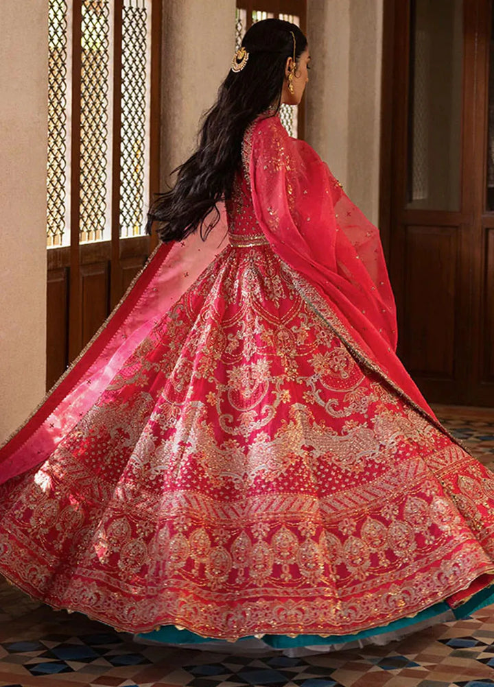 Jahan By Erum Khan Embroidered Organza Suit Unstitched 4 Piece Suit EK24JV1 Gulabo - Formals Collection