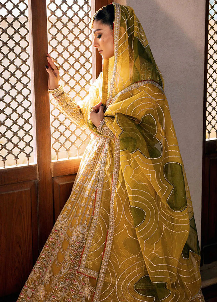 Jahan By Erum Khan Embroidered Organza Suit Unstitched 4 Piece Suit EK24JV1 Suraj Mukhi - Formals Collection