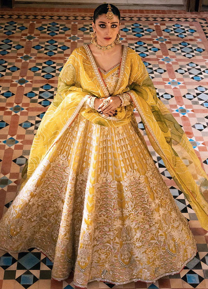 Jahan By Erum Khan Embroidered Organza Suit Unstitched 4 Piece Suit EK24JV1 Suraj Mukhi - Formals Collection