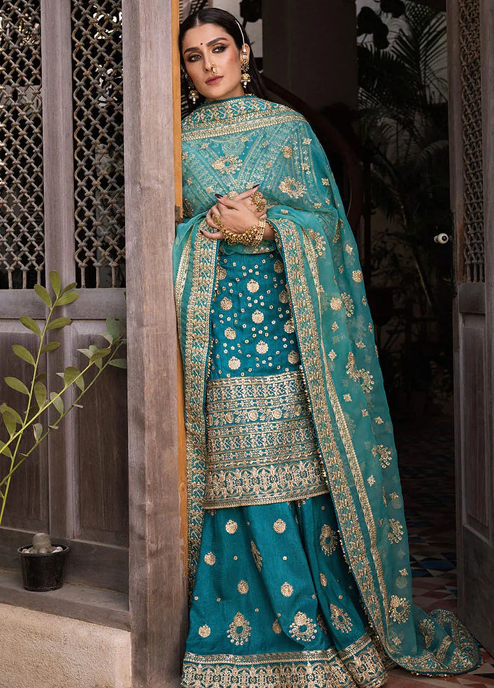 Jahan By Erum Khan Embroidered Raw Silk Suit Unstitched 3 Piece Suit EK24JV1 Kumari - Formals Collection