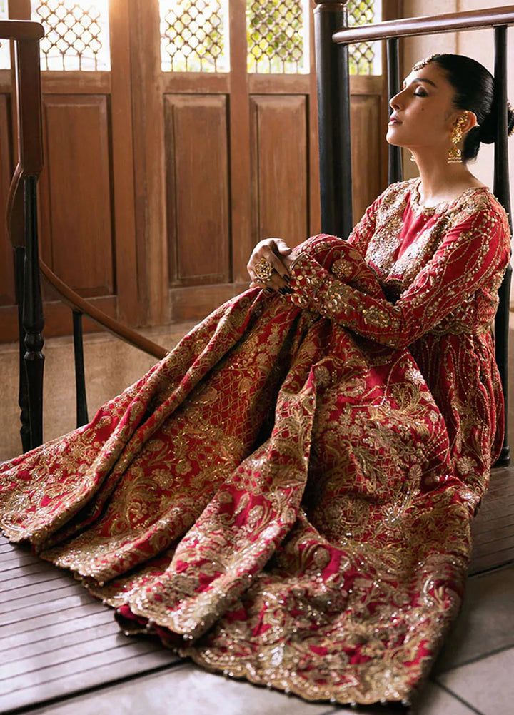 Jahan By Erum Khan Embroidered Raw Silk Suit Unstitched 3 Piece Suit EK24JV1 Rani - Formals Collection