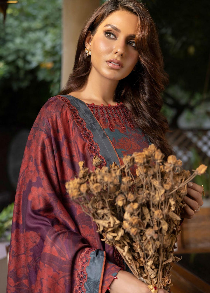 Jahanara By Iznik Embroidered Slub Suits Unstitched 3 Piece IZ23J IJK 10 Mahnaz - Winter Collection