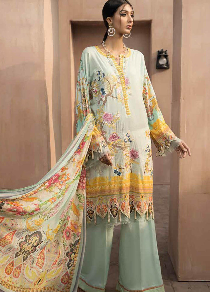 Jahanara Embroidered Lawn Suits Unstitched 3 Piece JN21SS 09 - Luxury Collection