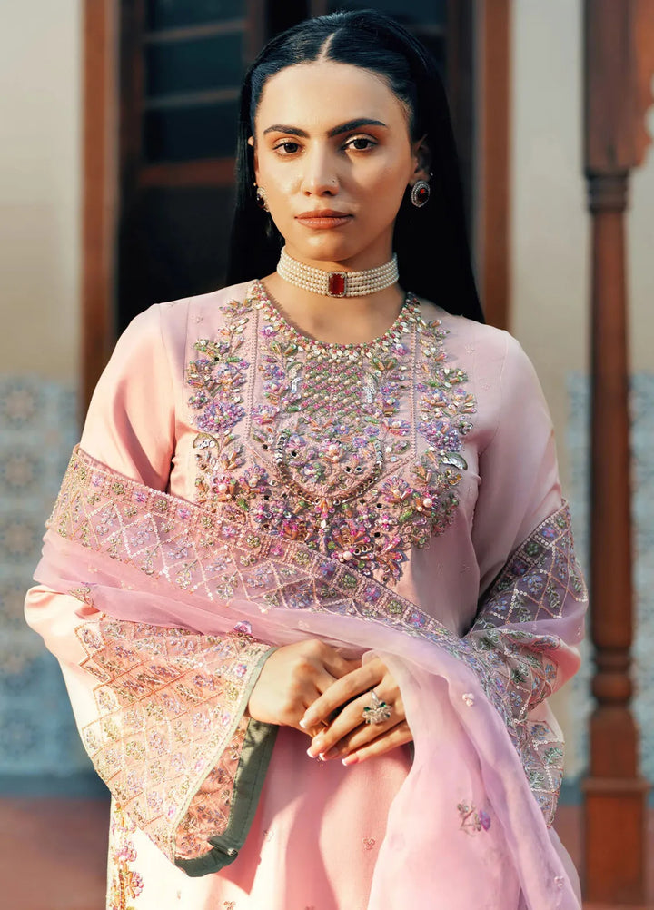 Jamnii Pret Embroidered Silk 3 Piece Suit Noor-E-Khusboo