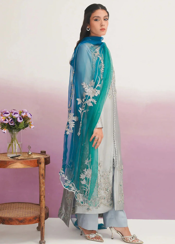 Jamnii Pret Embroidered Tissue Silk 3 Piece Suit Kehkashan