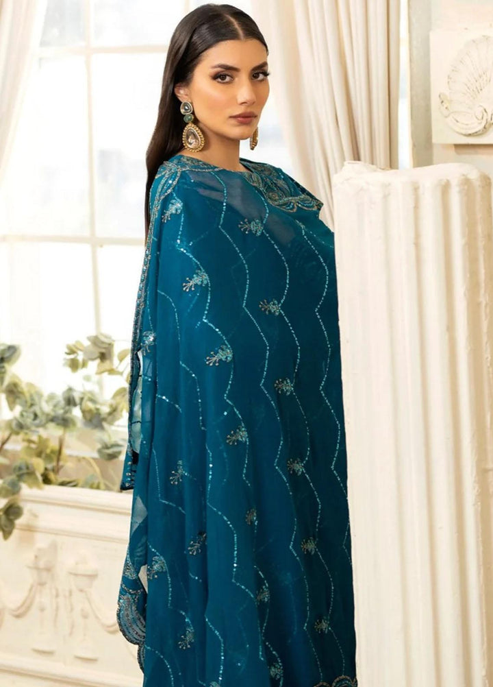 Mohagni Pret Embroidered Chiffon 3 Piece Suit MGL-01 FAHA