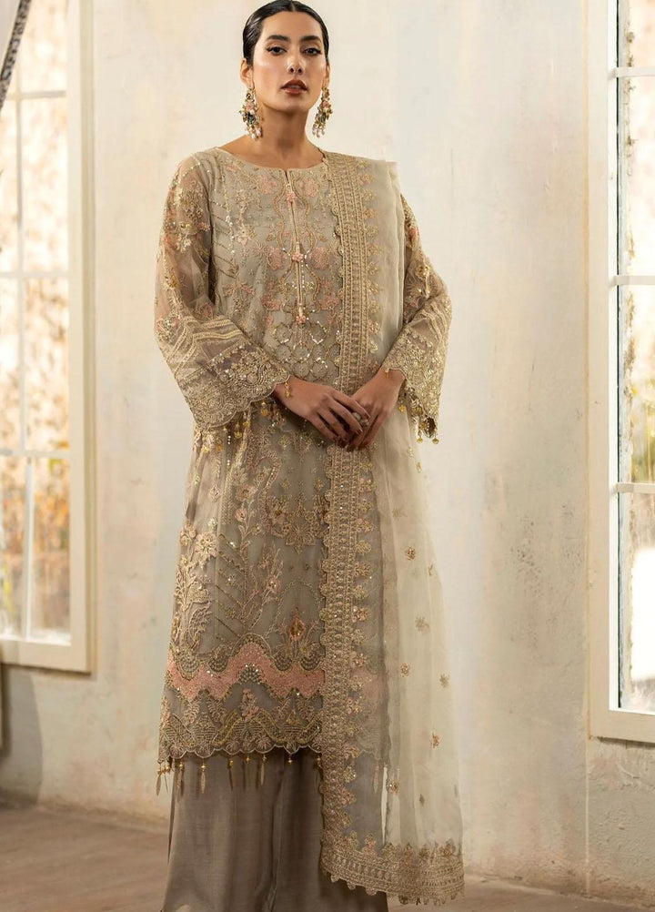 Janan By Mohagni Embroidered Net Suits Unstitched 3 Piece MGL-03 Elana - Festive Collection