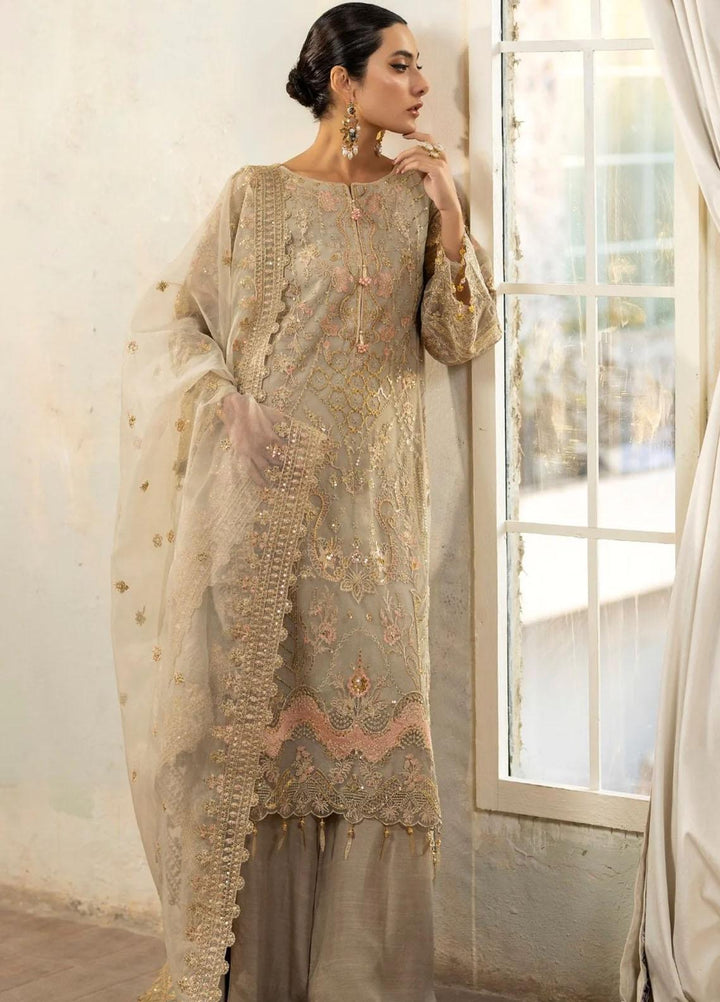 Janan By Mohagni Embroidered Net Suits Unstitched 3 Piece MGL-03 Elana - Festive Collection
