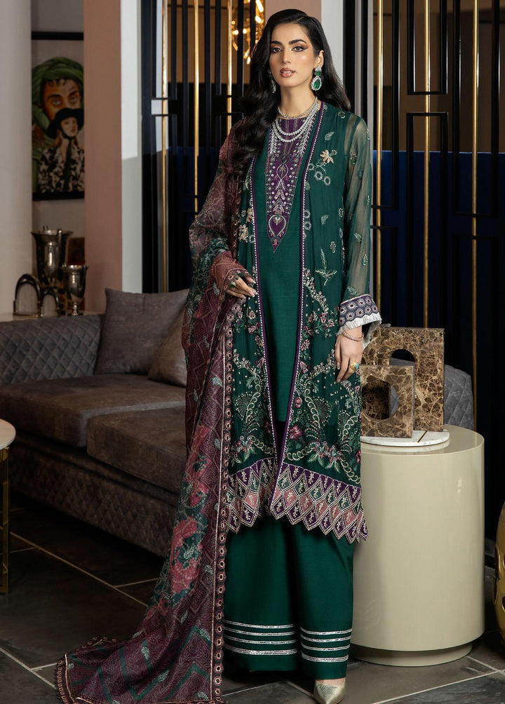 Jannan By Riaz Arts Embroidered Chiffon Suits Unstitched 3 Piece RA23WD JL-35 - Wedding Collection